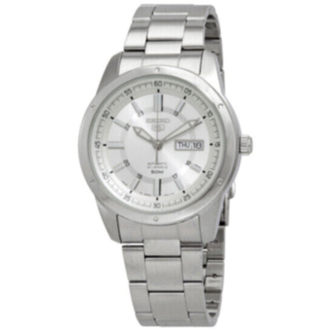 SEIKO | 5 Stainless Steel Automatic Silver Dial Men's Watch | SNKN09J1Q