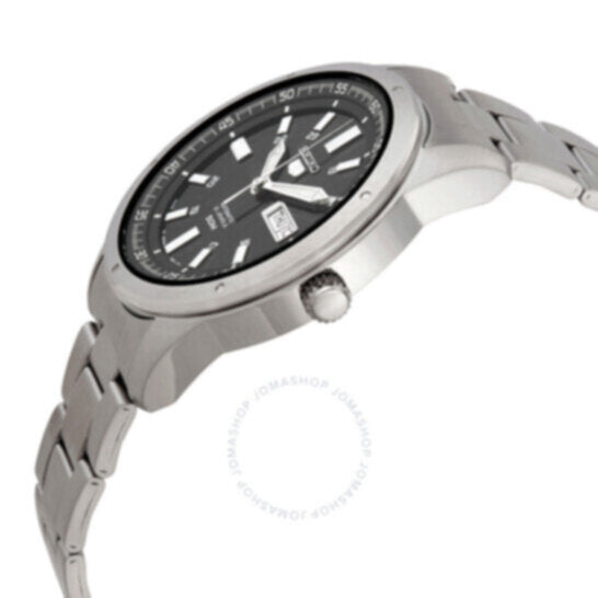 SEIKO | 5 Stainless Steel Automatic Black Dial Men's Watch | SNKN13J1Q