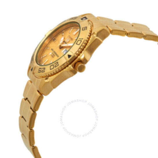 SEIKO | 5 Stainless Steel Sports Automatic Gold Dial Men's Watch | SNZB26J1Q