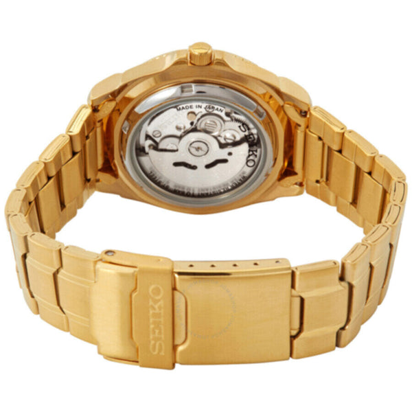 SEIKO | 5 Stainless Steel Sports Automatic Gold Dial Men's Watch | SNZB26J1Q