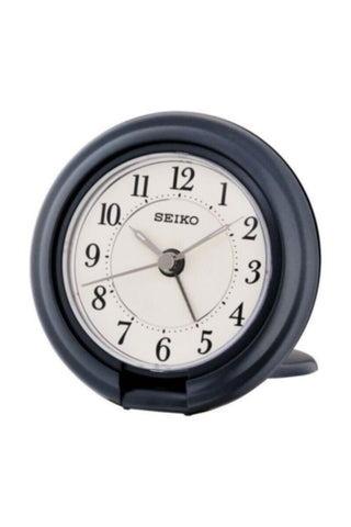 SEIKO | Black Round Alarm Clock | QHT014NL
