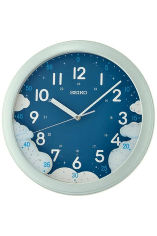 SEIKO | Clock Blue Dial Round Wall Clock | QHA010ZL