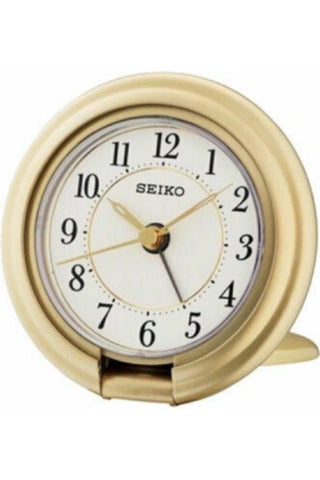SEIKO | Golden Round Alarm Clock | QHT014GL