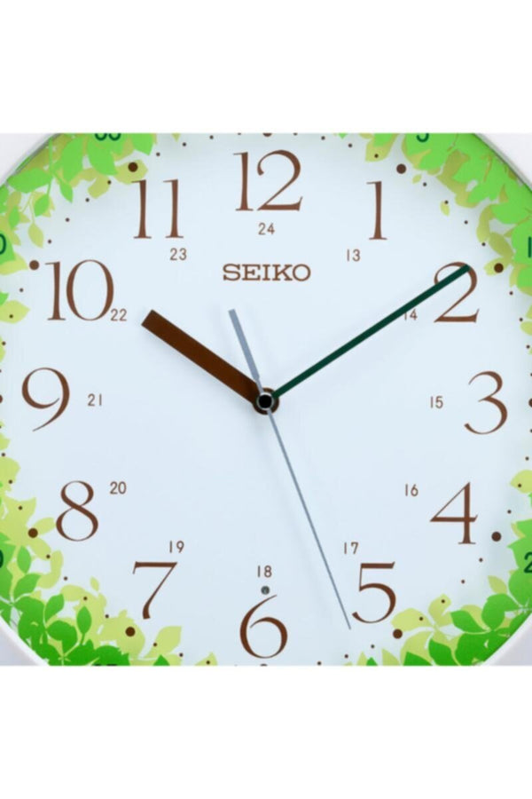 SEIKO | Round 33 cm Dial Wall Clock Green For Kid's Room | QHA010HL
