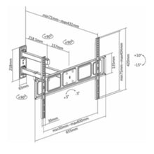 SKILL TECH | Ultra-Slim Low Profile Full-Motion Tv Wall Mount 37
