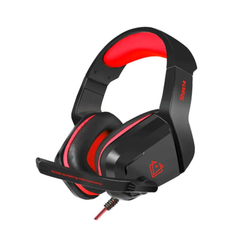 VERTUX | Ambient Noise Isolation Over-Ear Gaming Headset Red | SHASTA.RED