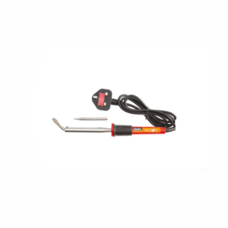 CLARKE | Soldering Iron 25 Watts with Replaceable Tip & Insulated Polymer Handle | SI25C