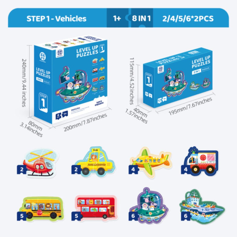 PANDA JUNIOR | Level Up Puzzles  Step 1- Traffic PJ001-1-2 | 49700712