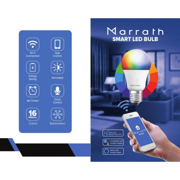 MARRATH | Smart Wi-Fi 16 million multi colors RGBW LED Bulb | MSHL15
