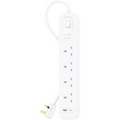BELKIN | 4-Outlet Surge Protector 18W, Usb-A & Usb-C Ports, 2M Cord | SRB001ar2M