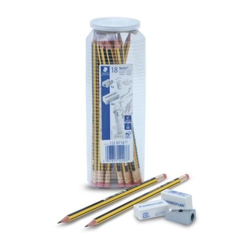 STAEDTLER | Noris Pencil with Rubber 25-Piece | ST-122-NT18