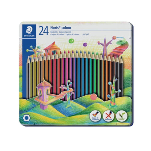 STAEDTLER | Noris Coloured Pencils Metal Set 24colors | ST-185-M24