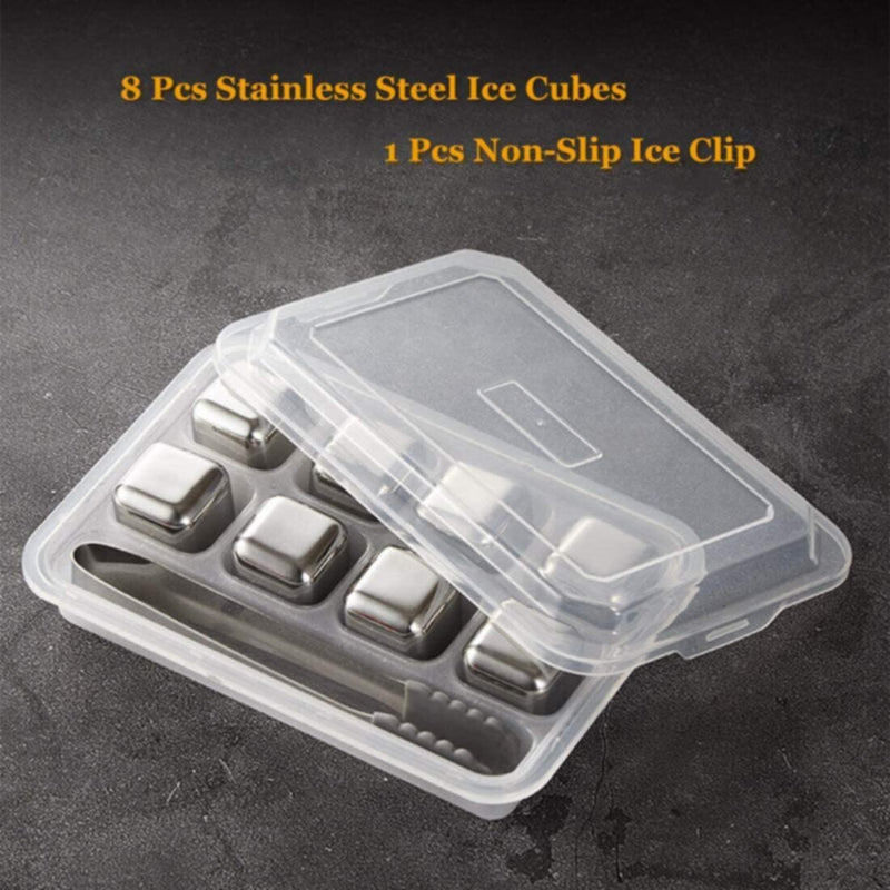 Stainless Steel Ice Cube with tongs Set | MGS-019