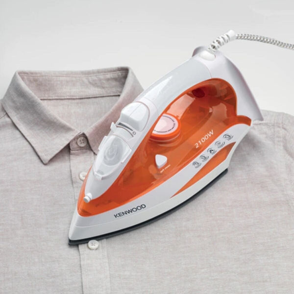 KENWOOD | Steam Iron Orange 2100W 300ml Large capacity, Ceramic Sole Plate, Steam Power 28/120g, Anti drip | STP50.000W0