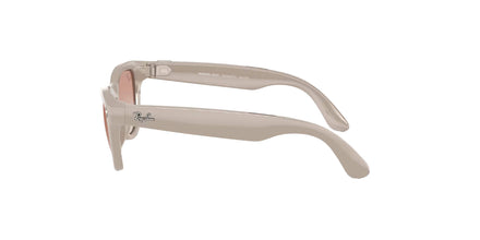 RAYBAN | Meta Smart Glasses Skyler Shiny Chalky Gray With Gradiant Cinnamon Pink | RW4010Pink