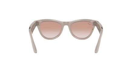 RAYBAN | Meta Smart Glasses Skyler Shiny Chalky Gray With Gradiant Cinnamon Pink | RW4010Pink