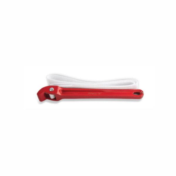 CLARKE | Strap Wrench 8 inch with White Color Nylon Belt & Red Color Aluminium Alloy Handle | SW8C