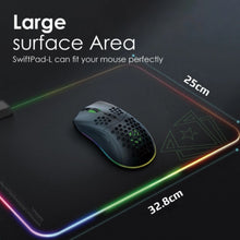 VERTUX | Game Immersion Smooth Scrolling RGB Foldable Anti- Friction Fabric LED Gaming Mouse Pad L | SWIFTPAD-L