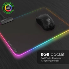 VERTUX | Game Immersion Smooth Scrolling RGB Foldable Anti- Friction Fabric LED Gaming Mouse Pad L | SWIFTPAD-L