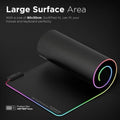 VERTUX | Game Immersion Smooth Scrolling RGB Foldable Anti- Friction Fabric LED Gaming Mouse Pad XL | SWIFTPAD-XL