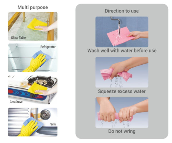 SPOTZERO | Sponge Cleaning Cloth Pac 5pc | SZR-0218