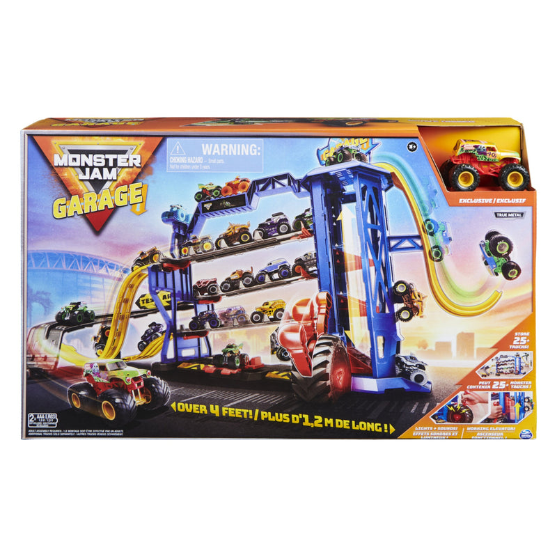 Monster Jam Garage Playset and Storage with Exclusive Grave Digger Monster Truck | IBD106TOY02712