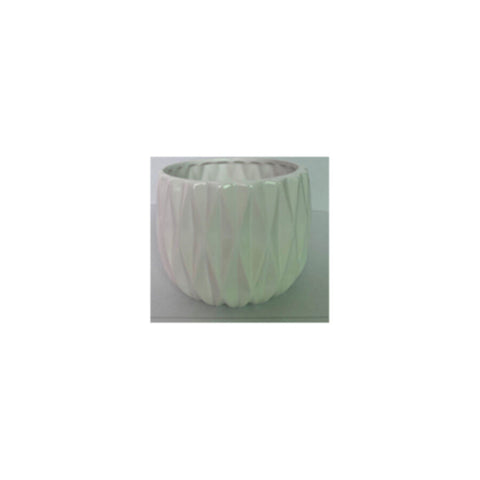 Table Ceramic Pot for Plants Sinlge Pcs | 14.5x14.5x11.5CM | White