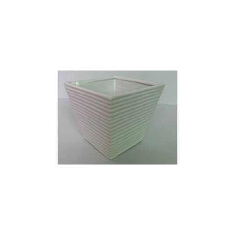 Table Ceramic Pot for Plants Single Pcs | 10.7x10.7x9.4CM | Grey