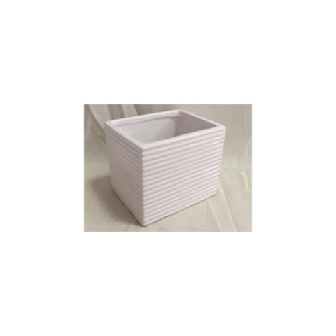 Table Ceramic Pot for Plants Single Pcs | 10.7x10.7x9.4CM | White