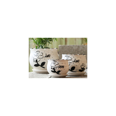 Table Ceramic Pot for Plants Single | 17cm X 14cm
