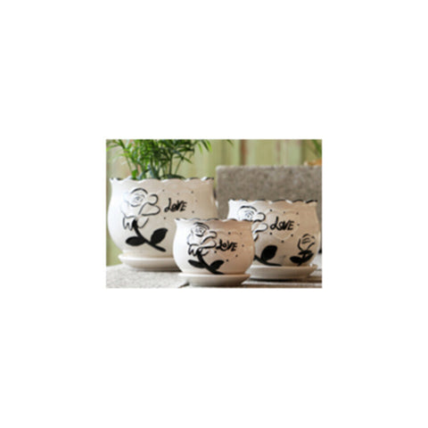 Table Ceramic Pot for Plants Single | 14cm X 11cm