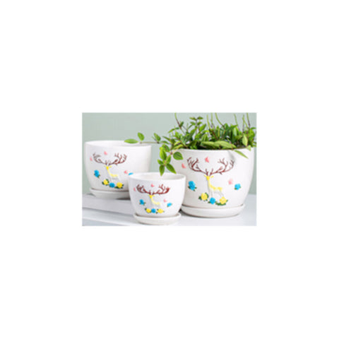 Table Ceramic Pot for Plants Single | 14cm X 10cm