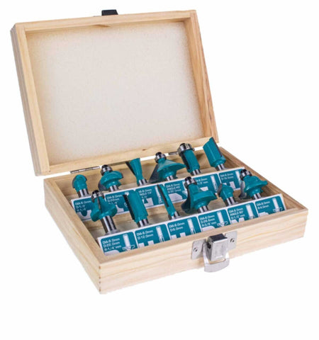 TOTAL | 12 Pcs Router Bits Set 8mm | TACSR1121