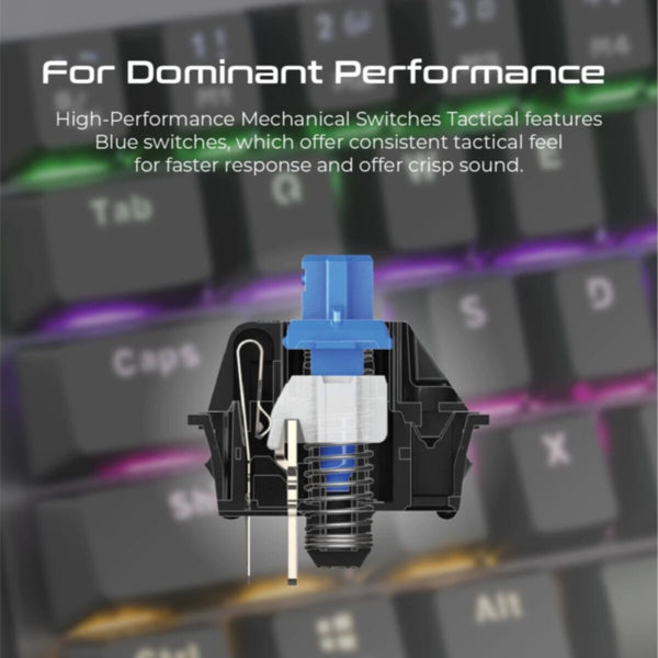 VERTUX | Hyper Tactile Advance Performance Mechanical Keyboard Black | TACTICAL.E