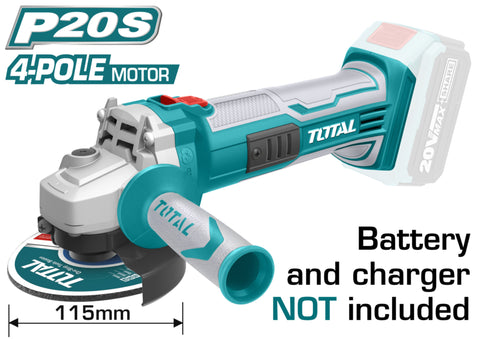 TOTAL | Lithium-Ion Angle Grinder 20V | TAGLI1151