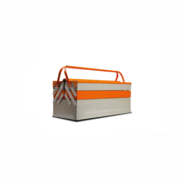 CLARKE | Metal Tool Box 5 tray, 21 inch Orange Color with Anti-Finger Trap System | TB5C