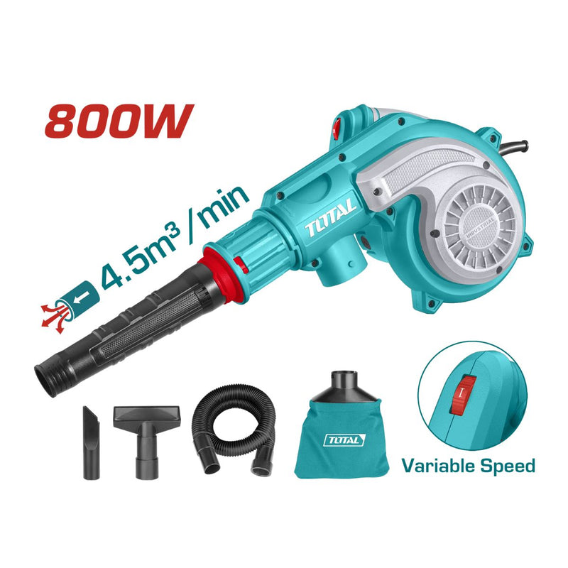 TOTAL | 800W High-Power Aspirator Blower | TB8036