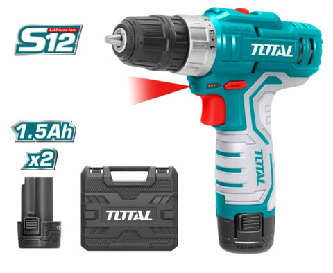 TOTAL | Li-ion Cordless Drill 1.5 Ah x 2 | TDLI12325
