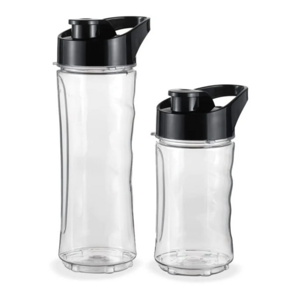 KENWOOD | 350W Smoothie Blender Cum Smoothie Maker with 570ml & 400ml Tritan Smoothie 2Go Bottle and Lid, Ice Crush Function BLM05.A0BK Black/Silver | 00C057400KEAS
