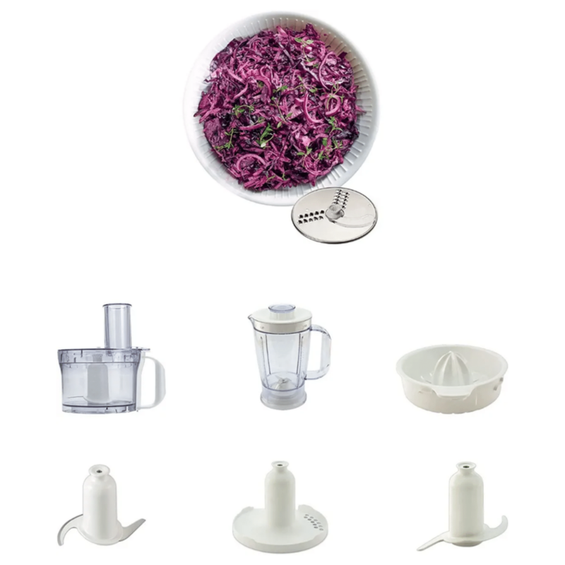 KENWOOD | Food Processor 800W Multi-Functional with Reversible Stainless Steel Disk FDP303WH White | 0W22010040
