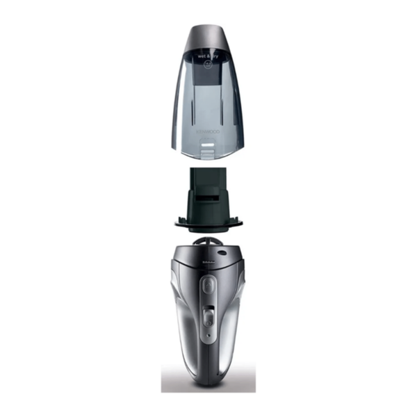 KENWOOD | Wet & Dry Cordless Handheld Vacuum Cleaner with 14.8V Lithium-ion Battery Black/Silver HVP19.000SI | 00P246500KEAS
