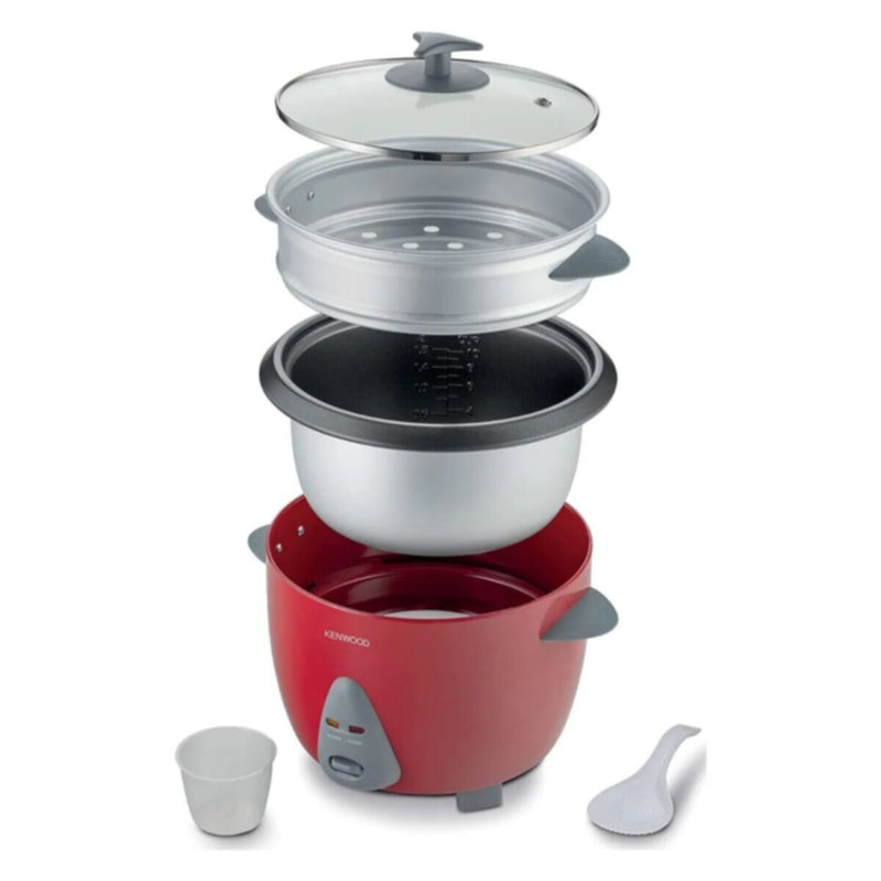 KENWOOD | Rice Cooker with Steamer Red 1.8Ltr RCM44.000RD | TE0185648