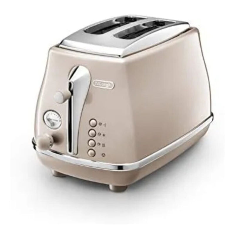 DELONGHI | Icona Capitals Beige Vintage Style 2 Slice Toaster CTOT2003.BG | 230120126