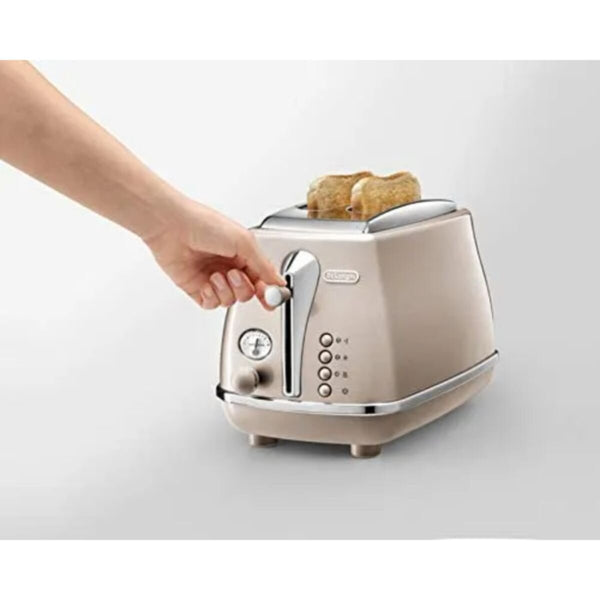 DELONGHI | Icona Capitals Beige Vintage Style 2 Slice Toaster CTOT2003.BG | 230120126