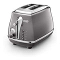 DELONGHI | Icona Capitals Grey Vintage Style 2 Slice Toaster CTOT2003.GY | 230120128