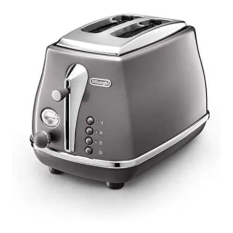 DELONGHI | Icona Capitals Grey Vintage Style 2 Slice Toaster CTOT2003.GY | 230120128