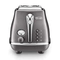 DELONGHI | Icona Capitals Grey Vintage Style 2 Slice Toaster CTOT2003.GY | 230120128