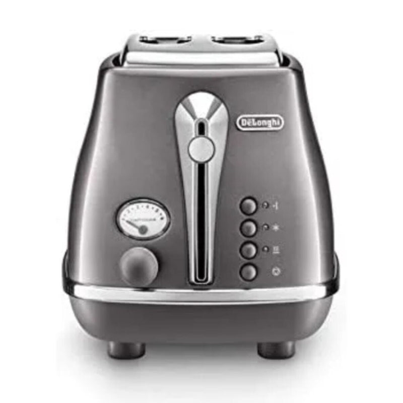 DELONGHI | Icona Capitals Grey Vintage Style 2 Slice Toaster CTOT2003.GY | 230120128