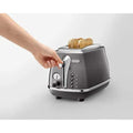 DELONGHI | Icona Capitals Grey Vintage Style 2 Slice Toaster CTOT2003.GY | 230120128