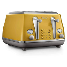 DELONGHI | Icona Capitals Yellow Vintage Style 4 Slice Toaster CTOC4003.Y | 230140056
